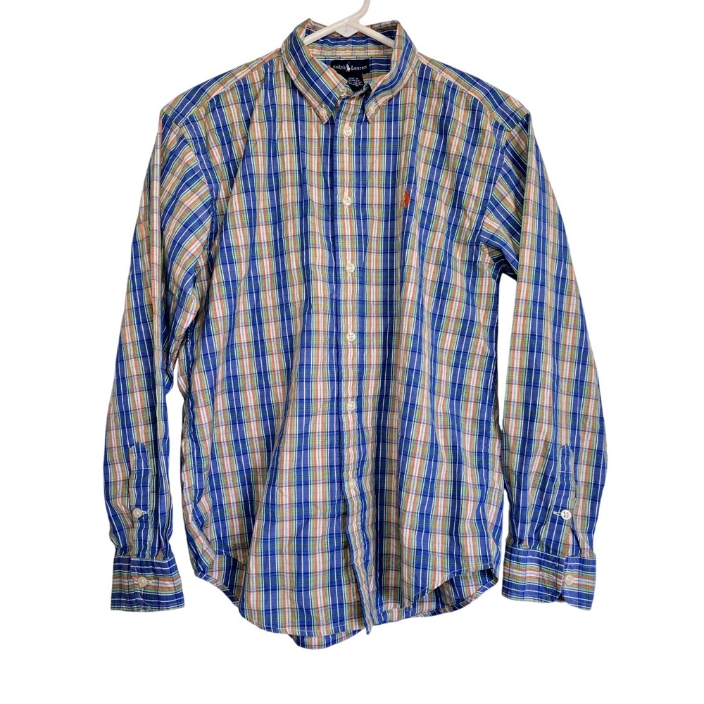 Ralph Lauren Plaid Button‎ Down Long Sleeve Shirt Preppy Casual L(16/18)